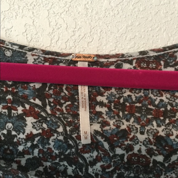 Free People crop top flare sleeve top - Picture 2 of 4